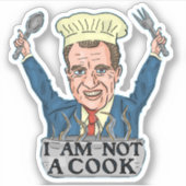 Funny Präsident Richard Nixon Ich bin kein Cook-Ko Aufkleber (Vorderseite)
