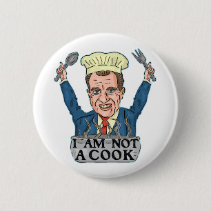 Funny Präsident Richard Nixon Ich bin kein Koch-Ko Button