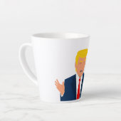 Funny Präsident Trump Cartoon latte Kaffee-Tasse Milchtasse (Linke Ecke)