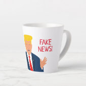 Funny Präsident Trump Cartoon latte Kaffee-Tasse Milchtasse (Rechte Ecke)
