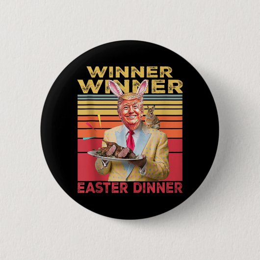 Funny Präsident Trump Gewinner Osterfest Button (Vorderseite)