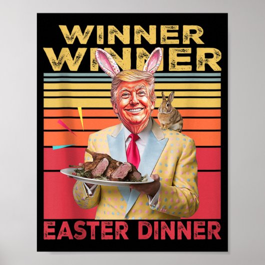 Funny Präsident Trump Gewinner Osterfest Poster (Vorne)