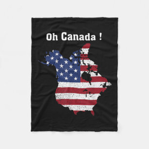 Funny Präsident Trump Sprichwort Oh Kanada Karte A Fleecedecke