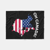 Funny Präsident Trump Sprichwort Oh Kanada USA Ame Fleecedecke (Vorderseite (Horizontal))