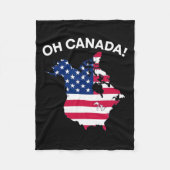 Funny Präsident Trump Sprichwort Oh Kanada USA Ame Fleecedecke (Vorderseite)