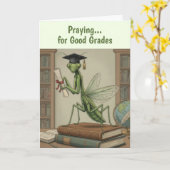 Funny Praying Pantis Graduation Card Karte (Gelbe Blume)