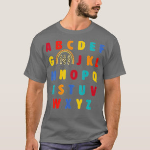 Funny Pre K Kindergarten Hi Alphabet Zurück zum Sc T-Shirt