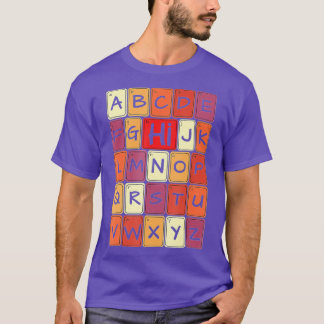 Funny Pre K Kindergarten Hi Alphabet Zurück zum Sc T-Shirt