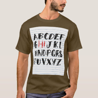 Funny Pre K Kindergarten Hi Alphabet Zurück zum Sc T-Shirt