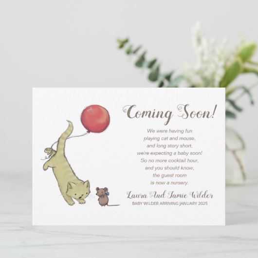 Funny Pregnancy Ankündigung (Stehend Vorderseite)