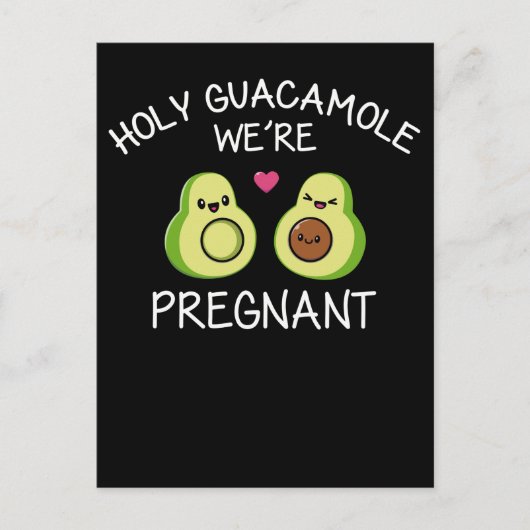 Funny Pregnancy Ankündigung Avocado Joke Postkarte (Vorderseite)