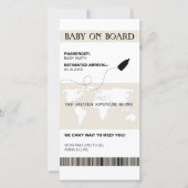 Funny Pregnancy Ankündigung Boarding Pass Style (Vorderseite)