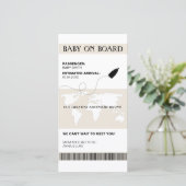Funny Pregnancy Ankündigung Boarding Pass Style (Stehend Vorderseite)