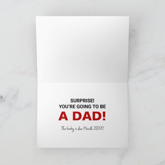 Funny Pregnancy Ankündigung für Ehemann (Innenseite)