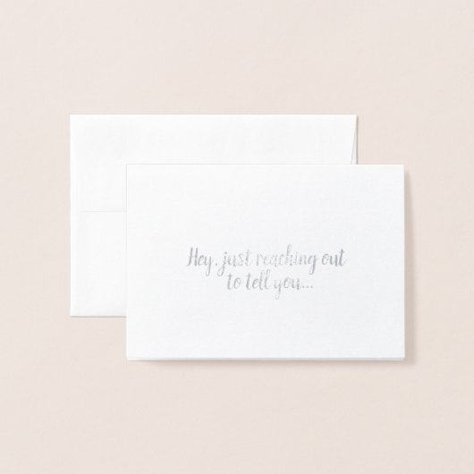 Funny Pregnancy Ankündigung Mini Foil Card (Vorderseite mit Umschlag)