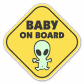 Funny Pregnancy Baby an Bord Alien Aufkleber (Vorderseite)