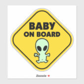 Funny Pregnancy Baby an Bord Alien Aufkleber (Blatt)