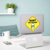 Funny Pregnancy Baby an Bord Alien Aufkleber (Laptop auf Schreibtisch)