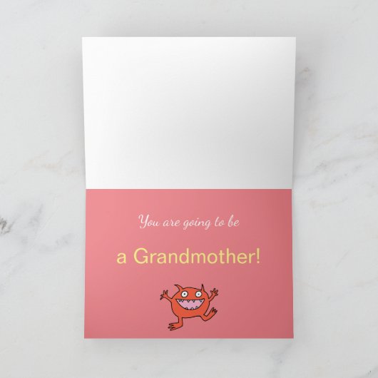 Funny Pregnancy enthüllt Ankündigung Großmutter (Innenseite)