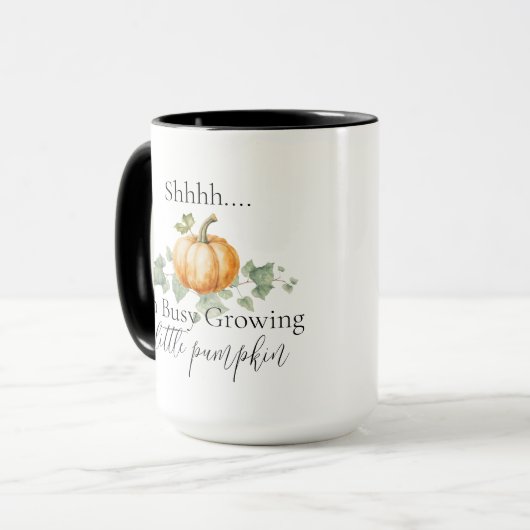 Funny Pregnancy Future Mama Pumpkin Tasse (Vorderseite Links)