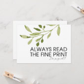 Funny Pregnancy Reveal Ich bin schwanger und habe Karte (Vorderseite/Rückseite Beispiel)