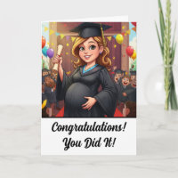 Funny Pregnancy Uni-Abschluß Card