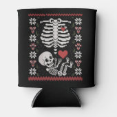 Funny Pregnant Ugly Christmas Sweaters Skull Dosenkühler (Vorderseite)