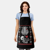 Funny Pregnant Ugly Christmas Sweaters Skull Schürze (Getragen)