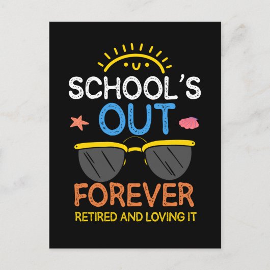 Funny Preschool Teacher Rente School Remüde Postkarte (Vorderseite)