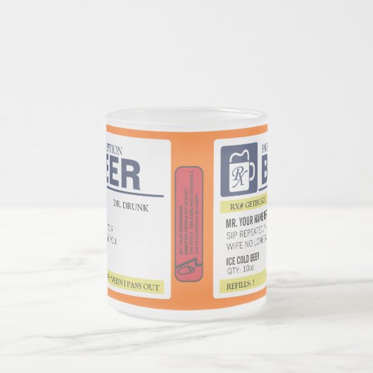 Funny Prescription Beer Tasse (Mittel)