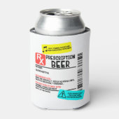 Funny Prescription Beer Warning Label Personalisie Dosenkühler (Kanne Vorderseite)