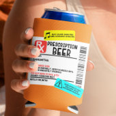 Funny Prescription Beer Warning Label Personalisie Dosenkühler