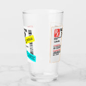 Funny Prescription Beer Warning Label Personalisie Glas (Links)