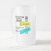 Funny Prescription Beer Warning Label Personalisie Mattglas Bierglas (Vorderseite Links)