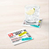 Funny Prescription Beer Warning Label personalisie Rechteckiger Pappuntersetzer (Vor Ort)