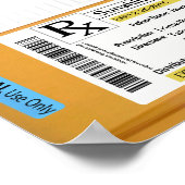 Funny Prescription Coffee RX Poster (Ecke)