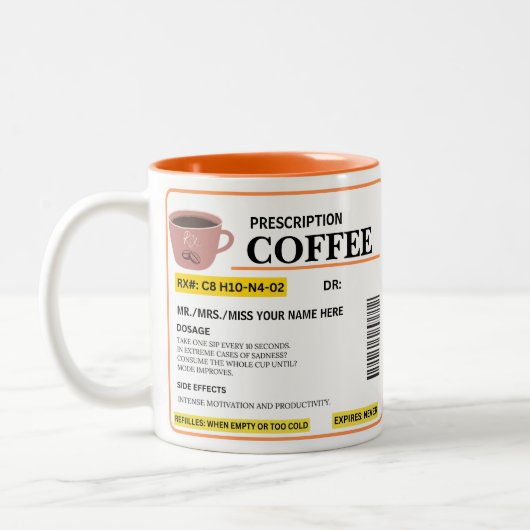 Funny Prescription Coffee Tasse (Links)