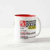 Funny Prescription Coffee Zweifarbige Tasse (VorderseiteRechts)