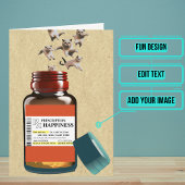 Funny Prescription Flasche Katzen Geburtstag Karte