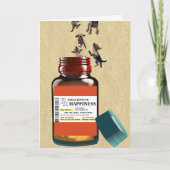 Funny Prescription Flasche Welpen Geburtstag Karte (Vorderseite)