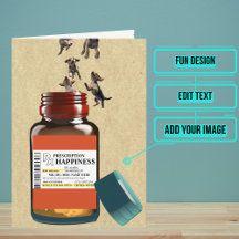 Funny Prescription Flasche Welpen Geburtstag