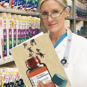 Funny Prescription Flasche Welpen Geburtstag Karte