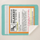 Funny Prescription Get Well Sherpa Blanket Sherpadecke (Vorderseite (Horizontal))