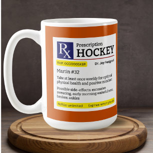 Funny Prescription Hockey Player Tasse