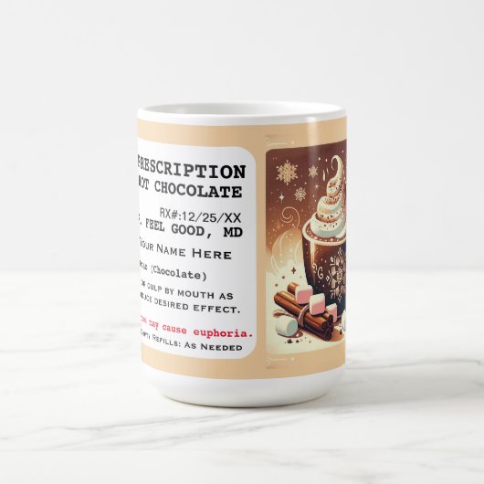 Funny Prescription Hot Chocolate Kaffeetasse (Mittel)