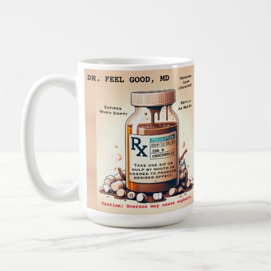 Funny Prescription Hot Chocolate Kaffeetasse (Links)