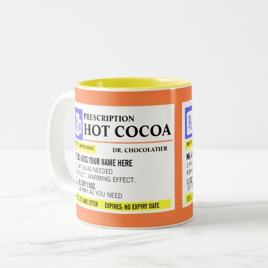 Funny Prescription Hot Cocoa Tasse (Vorderseite Links)