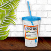 Funny Prescription Label Acryltrinkbecher