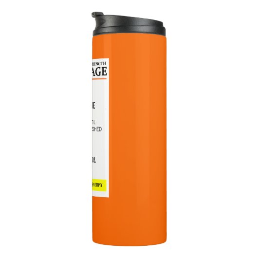 Funny Prescription Label Thermosbecher (Nach rechts gedreht)