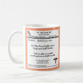 Funny Prescription Pad RX Kaffeetasse (Links)